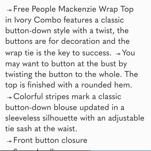 Free People Mckenzie Wrap Top in Ivory Combo Color (Size X-Small) - Picture 9 of 16